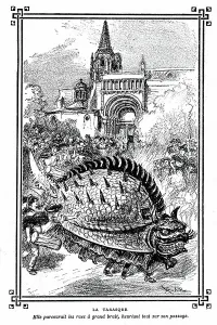 Mythical Beast Prints: Albert Robida's Tarasque Print, 1911