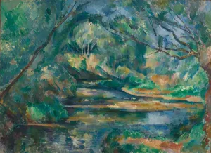 Paul Cezanne's The Brook Print, c.1895-1900 (Oil on Fabric)