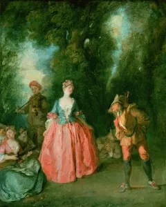 The Dance Print by Nicolas Lancret, French Artist