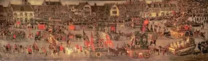 Prints of WMA69871 The Triumph of the Archduchess Isabella (1556-1633) in the Brussels Ommeganck of Sunday 31st May 1615 (oil on canvas) (see 75629 for detail) by Alsloot Netherlands Prints: Print of The Triumph of Archduchess Isabella in a Brussels Ommeganck