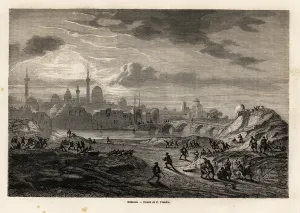 Drawing Prints: View of Mosul (Iraq) Print, 1863