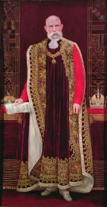Emperor Franz Joseph I in Golden Fleece Robes Print, c.1910