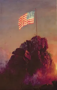Our Flag, 1864 (Oil on Canvas) Print - Frederic Edwin Church