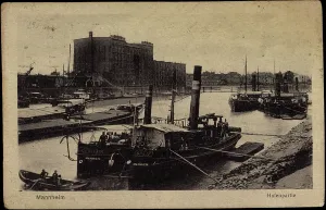 Prints of ARV952242 Mannheim, harbour view, steamer, shore view; Private Collection; © Arkivi UG All Rights Reserved Mannheim Prints: Mannheim Harbour View Print, Late 19th Century