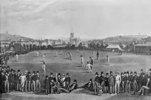 The Cricket Match at Brighton Print, 1849