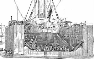 Dock Prints: Floating dock print, 1950