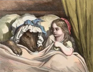 Gustave Dore's Little Red Riding Hood Engraving Print