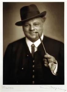 Prints of BRQ3925709 Richard Mayr - portrait of the Austrian bass-baritone, with hat and pipe; (add.info.: Richard Mayr - portrait of the Austrian bass-baritone, with hat and pipe) Opera Prints: Richard Mayr Portrait Print