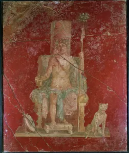 Ancient Roman Gods Prints: Bacchus on a throne