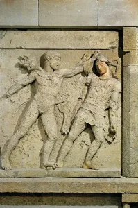 Ancient Greece Antiquity Prints: Heracles and the amazon, metope from Temple E, Selinunte, Sicily, Italy