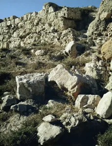 Middle East Landscape Prints: The outer wall of Sichem