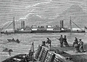 Steamship History Prints: Henry Bessemer's cross-channel steamer, 1850