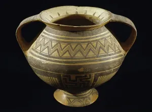 Geometric Patterns Art Prints: Geometrically-patterned ceramic, Puglian civilization, 6th-5th century BC