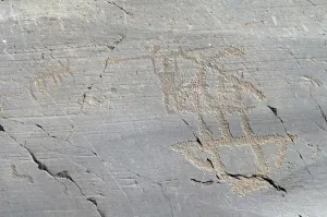 Permian Sandstone Petroglyph Print