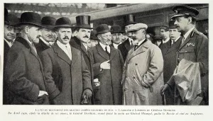 Russian Leader Prints: General Denikin's Arrival in London Print