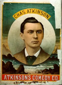 Chas Atkinson of Atkinsons Comedy Co. Colour Litho Print