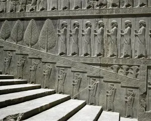Persian Guards Reliefs Print, Persepolis Palace