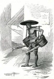 Indonesian Culture Prints: A cantonnier, worker of the Java Town Hall, Batavia (present-day Jakarta, Indosia)