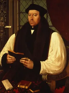 HenryVIII Prints: Thomas Cranmer Portrait Print (oil on panel)