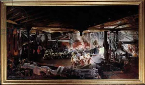 Forging with a Drummer Hammer Print, 1864