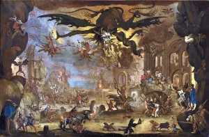 Mythical Beast Prints: The Temptation of Saint Anthony Print (Oil on canvas)