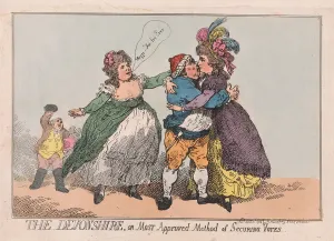 Hand-Coloured Engraving Print of The Devonshire, 1784