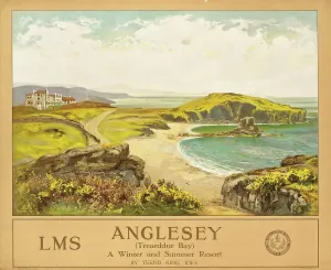 Prints of 742353 Anglesey, c.1925 (colour litho) by King, Henry John Yeend (1855-1924); 102x125 cm; Private Collection; Photo eChristies Images; English, out of copyright Wales Prints: Fine Art Finder Print of Anglesey, c. 1925 (colour litho)