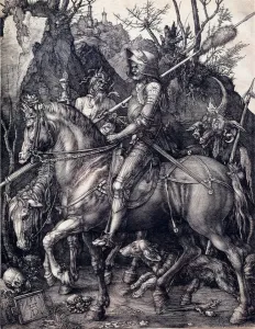 Albrecht Durer Prints: Albrecht Durer's 'The Knight, Death and the Devil' Print (1513)