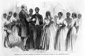 Marriage of a Coloured Soldier Print 1866