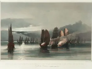 Asian Conflict Art Prints: Attack on the Pirate Squadron of Chuiapoo