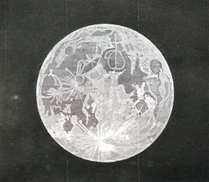 Astronomy Art Prints: A map of the moon based on observations