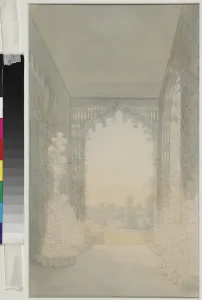 Balcony in the Study of Empress, Cottage Palace Print