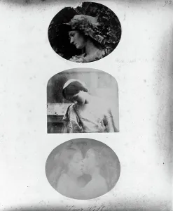 Victorian Era Photography Prints: 'At the well a farewell', 1864
