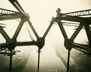 The Tyne Bridge under Construction Print, 23rd February 1928