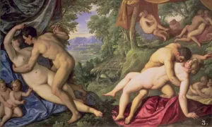 Fiammingo's Lovers Fine Art Print, 1585-89