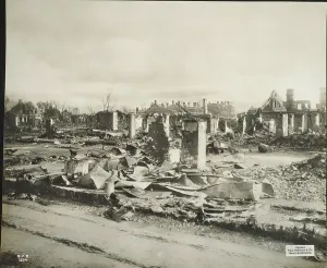 Prints of HIS379995 The remains of Brest-Litovsk following its capture by the German army, between May-October 1915 (b/w photo) by Unknown photographer, (20th century); Deutsches Historisches Museum, Berlin Belarus Prints: Brest-Litovsk Ruins Print