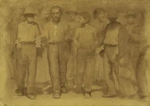 Italian Modern Art Prints: Group of workers, study for fourth state
