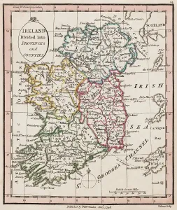 Prints of 7261222 Map of Ireland, 1798 by Faden, William (1750-1836); Private Collection; (add.info.: Ireland Divided into Provinces and Counties) Map Prints: Fine Art Finder Print: Map of Ireland, 1798 by William Faden