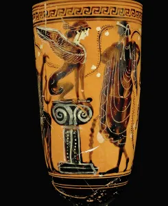 Ancient Egyptian Sphinx Prints: Oedipus solves the riddle of the sphinx