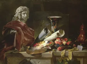 Print of Homage to Chardin, 1871 Oil on paper
