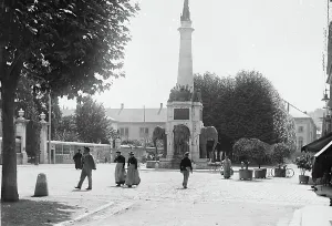 Fine Art Print of Chambery's Elephant Fountain, 1900
