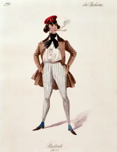 La Boheme Portrait of a Student Print, 1892-1895
