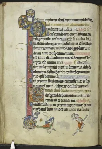 Rutland Psalter Illuminated Manuscript Print c.1260