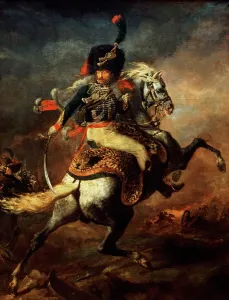 Farm Prints: Print of an Officer of the Hussars in 1814 oil on canvas