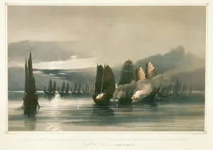Attack on the Pirate Squadron, 28 September 1849 Print