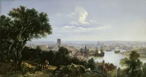 Prints of 2829459 View of Bristol from Clifton Wood, 1837 (oil on canvas) by Muller, William James (1812-45); 91.4x172.7 cm; Bristol Museum and Art Gallery, UK; eBristol Museums Avon Prints: William James Muller, View of Bristol, 1837 Print