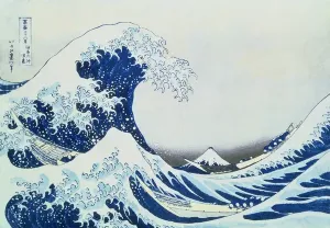 The Great Wave off Kanagawa, 1831 Colour Woodblock Print