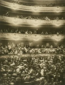 Prints of UIG3600136 Dance at Theater of Liceu, Barcelona's Grand Opera, Spain; (add.info.: Dance at Theater of Liceu, Barcelona's Grand Opera. Carnival, 1930. Catalonia, Spain.); PHAS/UIG Opera Prints: Print of a dance performance at Barcelona's Grand Opera House