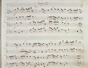 Unknown Artist Prints: 18th Century Italian Baroque Opera Sheet Music Print
