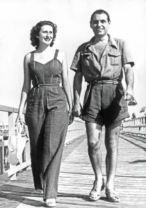 Vintage Celebrity Photos Prints: Carla Candiani and Mino Doro at Venice Film Festival, 1938 (b/w photo)